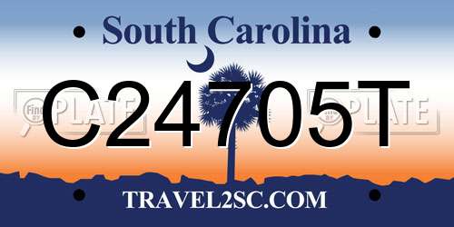 C24705T South Carolina License Plate