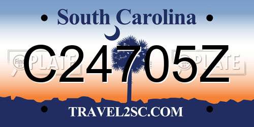 C24705Z South Carolina License Plate