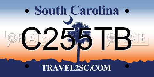 C255TB South Carolina License Plate