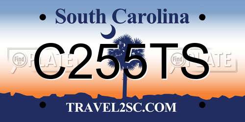 C255TS South Carolina License Plate