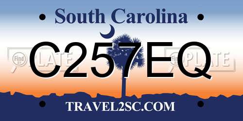 C257EQ South Carolina License Plate
