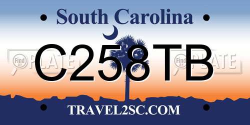 C258TB South Carolina License Plate