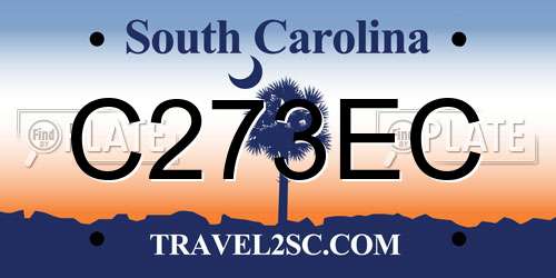 C273EC South Carolina License Plate