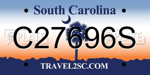 C27696S South Carolina License Plate
