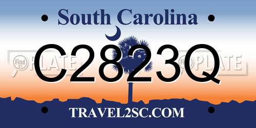 C2823Q South Carolina License Plate
