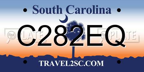 C282EQ South Carolina License Plate