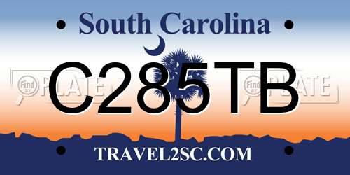 C285TB South Carolina License Plate