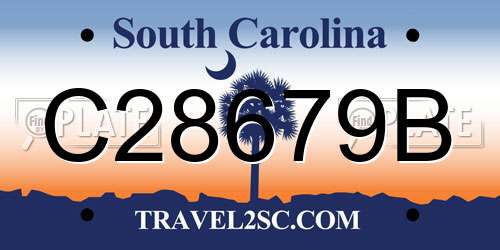 C28679B South Carolina License Plate
