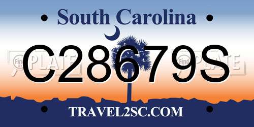 C28679S South Carolina License Plate