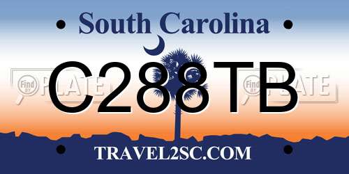 C288TB South Carolina License Plate
