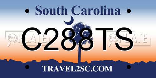 C288TS South Carolina License Plate