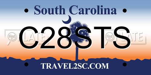 C28STS South Carolina License Plate