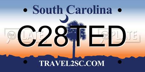 C28TED South Carolina License Plate