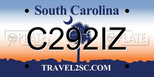 C292IZ South Carolina License Plate