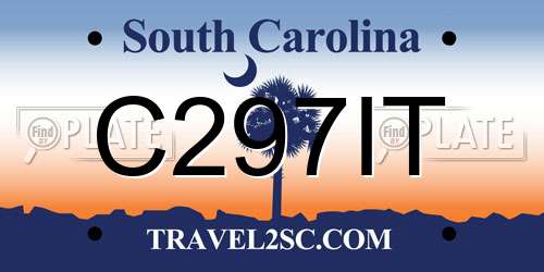 C297IT South Carolina License Plate