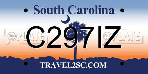 C297IZ South Carolina License Plate