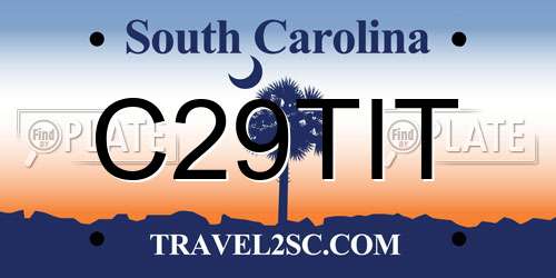C29TIT South Carolina License Plate