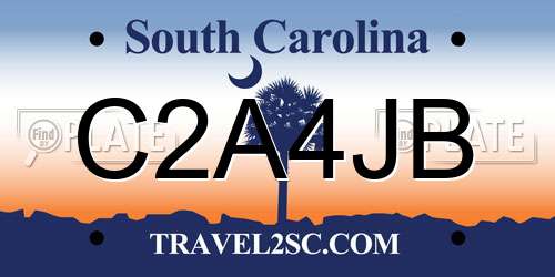 C2A4JB South Carolina License Plate