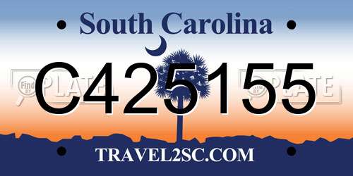 C425155 South Carolina License Plate