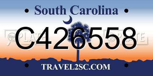 C426558 South Carolina License Plate