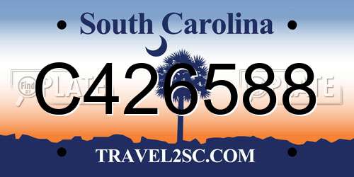 C426588 South Carolina License Plate