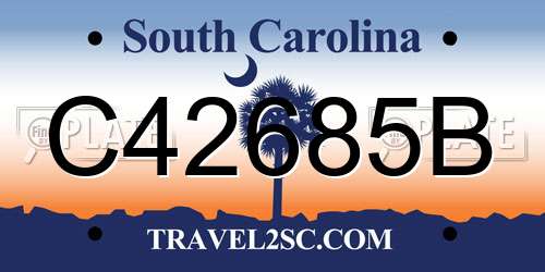C42685B South Carolina License Plate