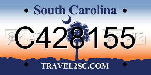 C428155 South Carolina License Plate