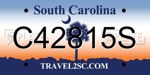 C42815S South Carolina License Plate