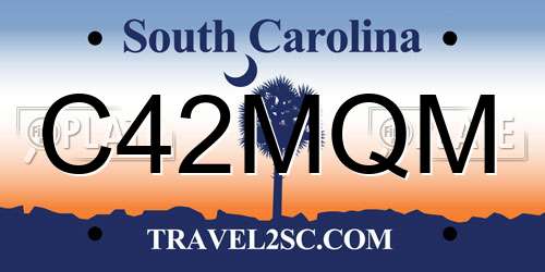 C42MQM South Carolina License Plate