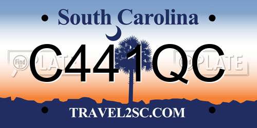 C441QC South Carolina License Plate