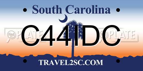 C44IDC South Carolina License Plate