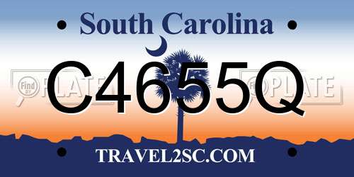 C4655Q South Carolina License Plate