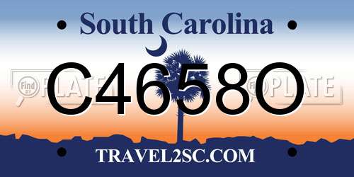 C4658O South Carolina License Plate
