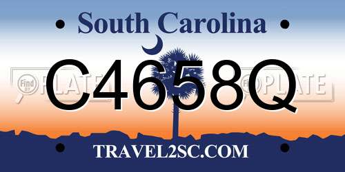 C4658Q South Carolina License Plate