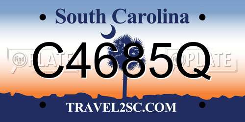 C4685Q South Carolina License Plate