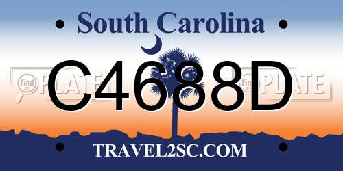 C4688D South Carolina License Plate