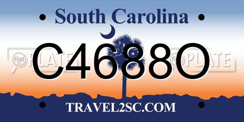 C4688O South Carolina License Plate