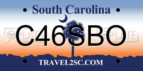 C46SBO South Carolina License Plate