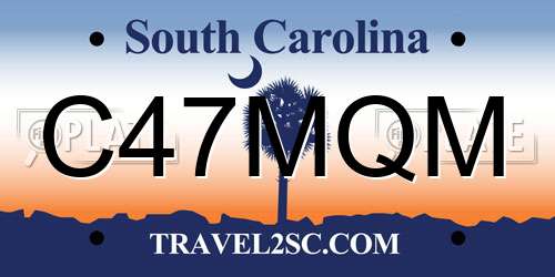 C47MQM South Carolina License Plate
