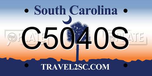 C5040S South Carolina License Plate