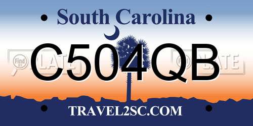 C504QB South Carolina License Plate