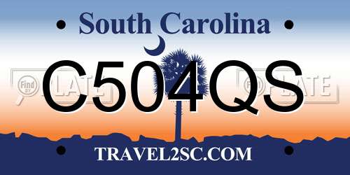 C504QS South Carolina License Plate