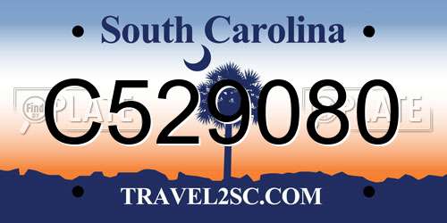 C529080 South Carolina License Plate