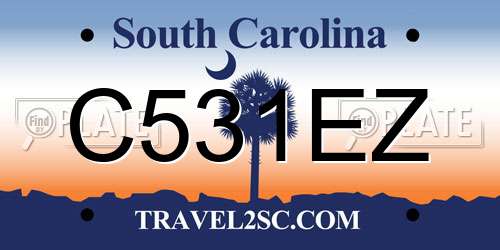 C531EZ South Carolina License Plate