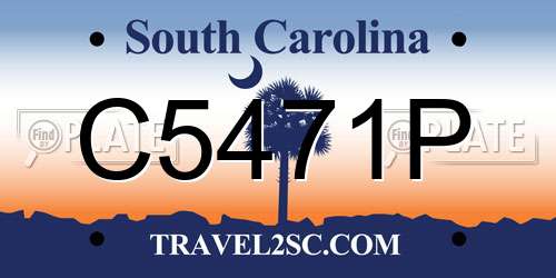 C5471P South Carolina License Plate