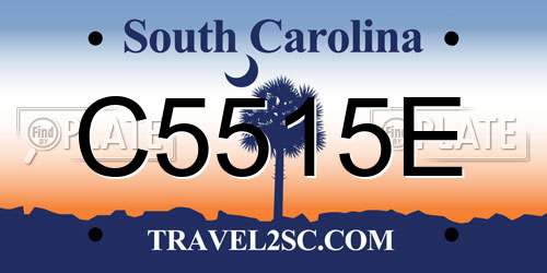 C5515E South Carolina License Plate