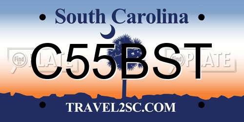 C55BST South Carolina License Plate