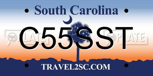 C55SST South Carolina License Plate