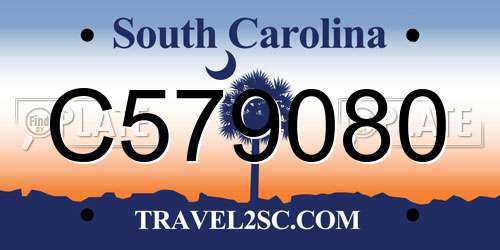 C579080 South Carolina License Plate