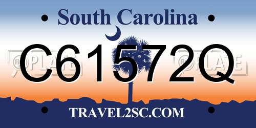 C61572Q South Carolina License Plate